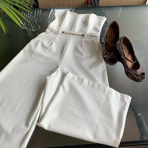 White Strapless Jumpsuit